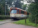 Pt-Wagen 685 auf Linie 12 an der Einstiegshaltestelle Sandhof am 30.07.2000