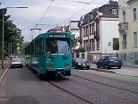Pt-Wagen 691 auf Linie 12 in der Paul-Ehrlich-Straße Richtung Sandhof am 30.07.2000